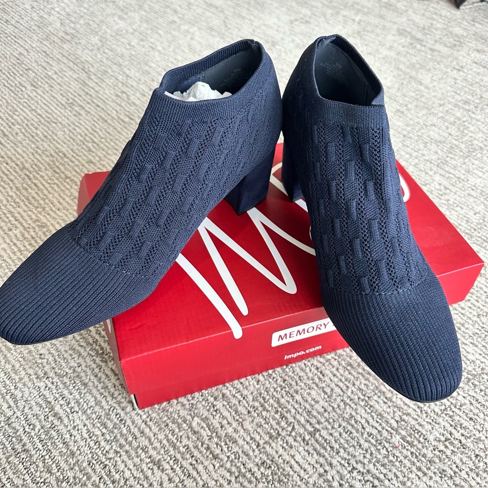 Impo NEW Navy Knit Ankle Boots